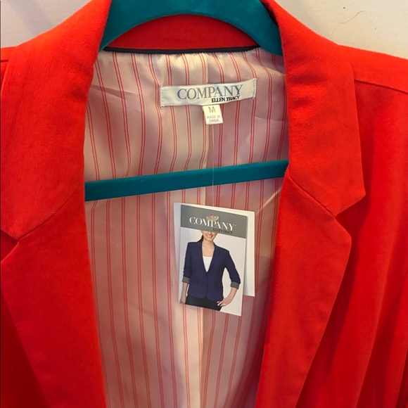 Express Vibrant Red/Orange Women's Blazer - Picture 2 of 5